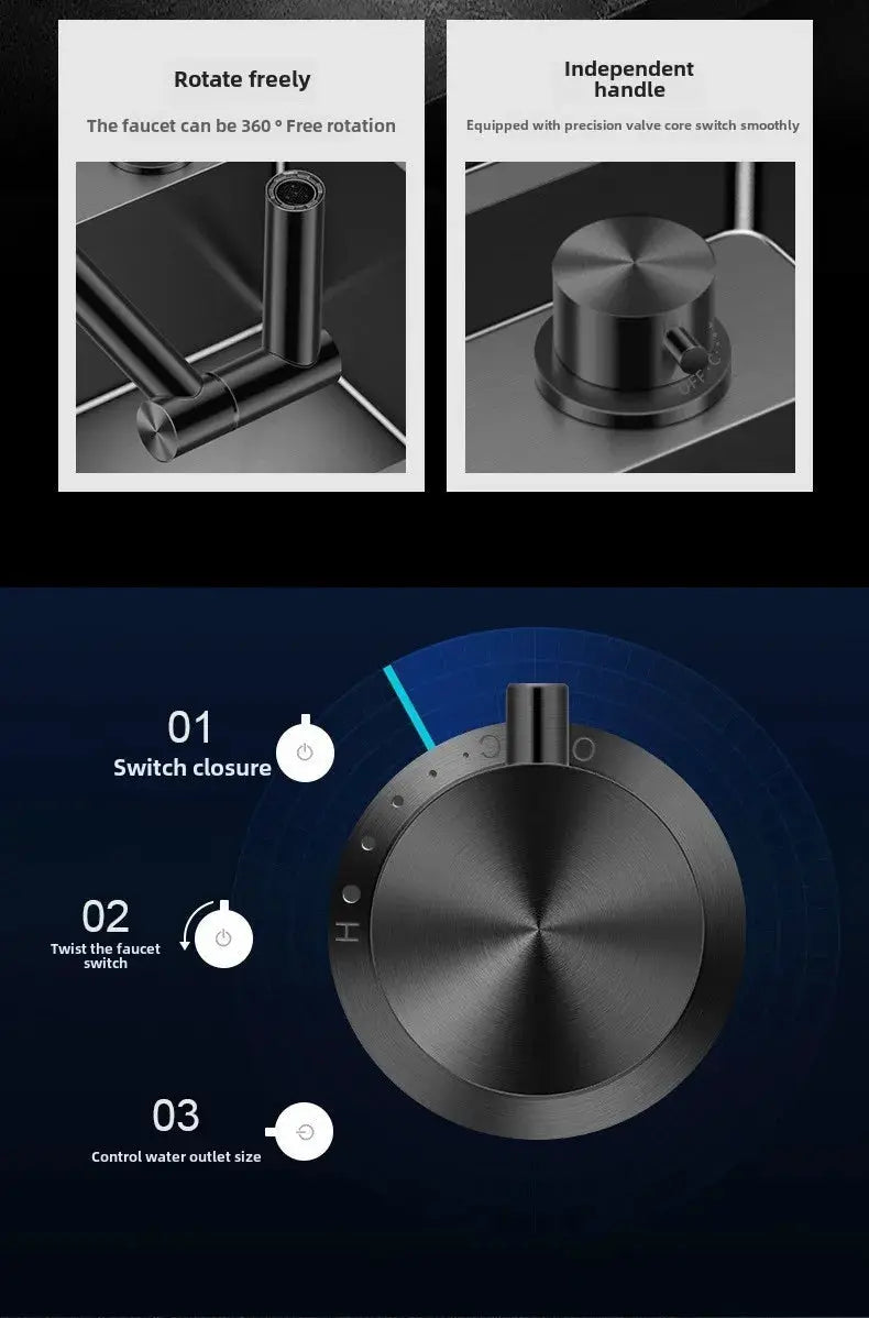 Bar sink by Simples Market, 304 stainless steel, hidden cup washer, single slot with lid