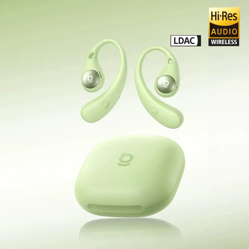 Baseus Eli Sport 2 open-ear wireless earphones in lime green with charging case (LDAC Hi-Res)