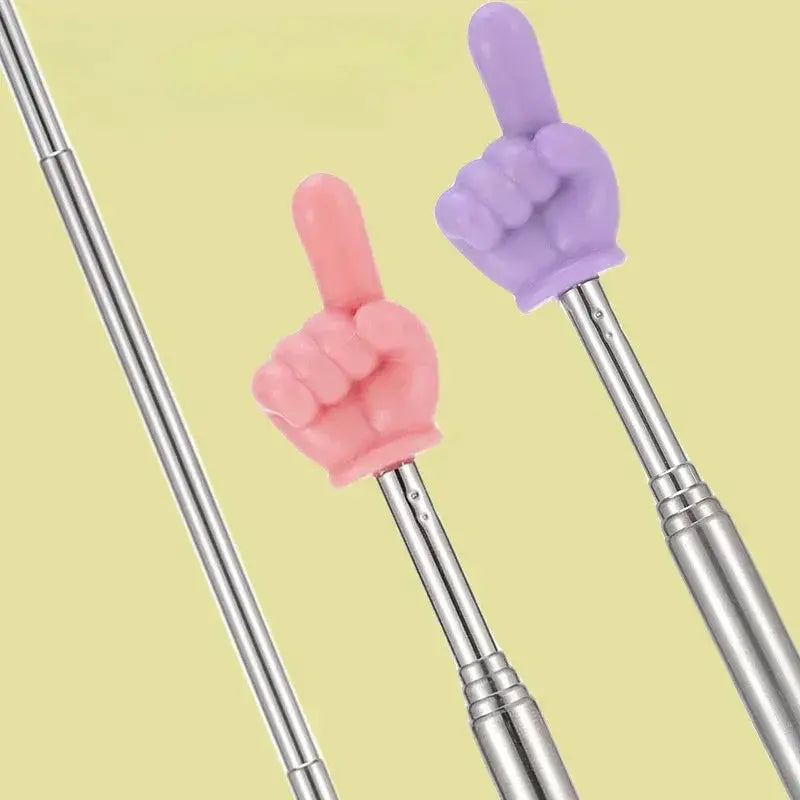 Colorful Finger Reading Sticks Stainless Steel Pointer Telescopic Rod For Kids Teaching And Parent Child Learning