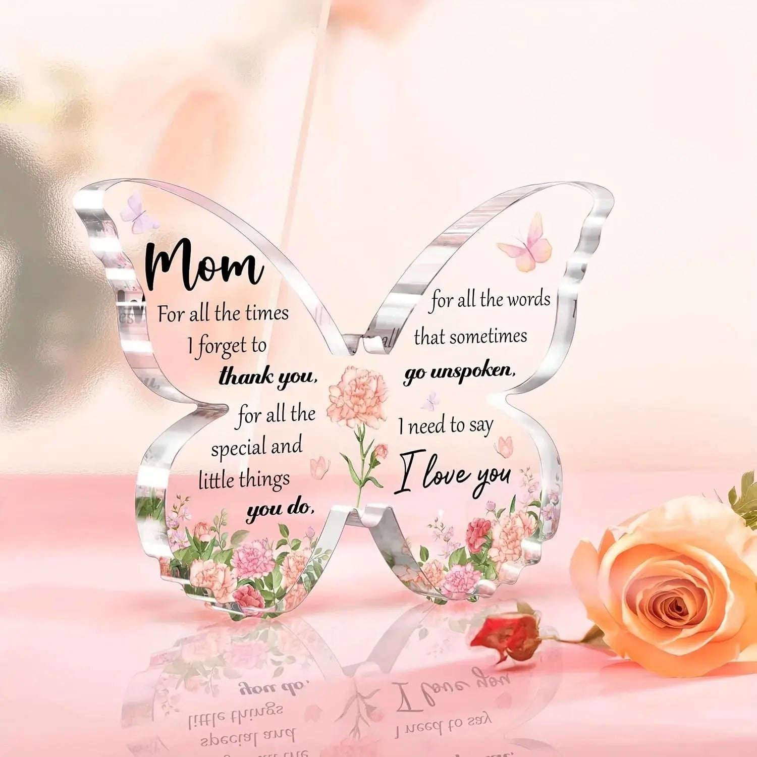 Butterfly Acrylic Decoration Gift For Mom Delicate Birthday Gift From Daughter Or Son