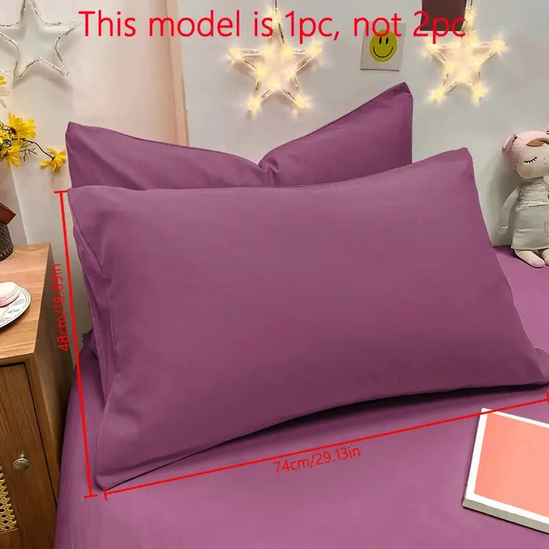 Pillowcase, matte solid purple, 74×48 cm (29×18.9 in), Simples Market