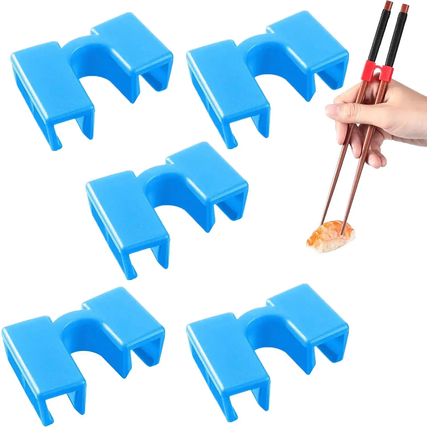 5 Pack Reusable Chopstick Helpers Training Hinges for Adults and Kids Beginner Practice Connector