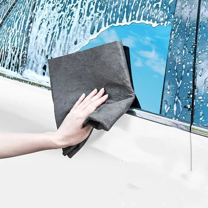 Simples Market Thicker Magic Cleaning Cloth, gray microfiber reusable for windows and glass