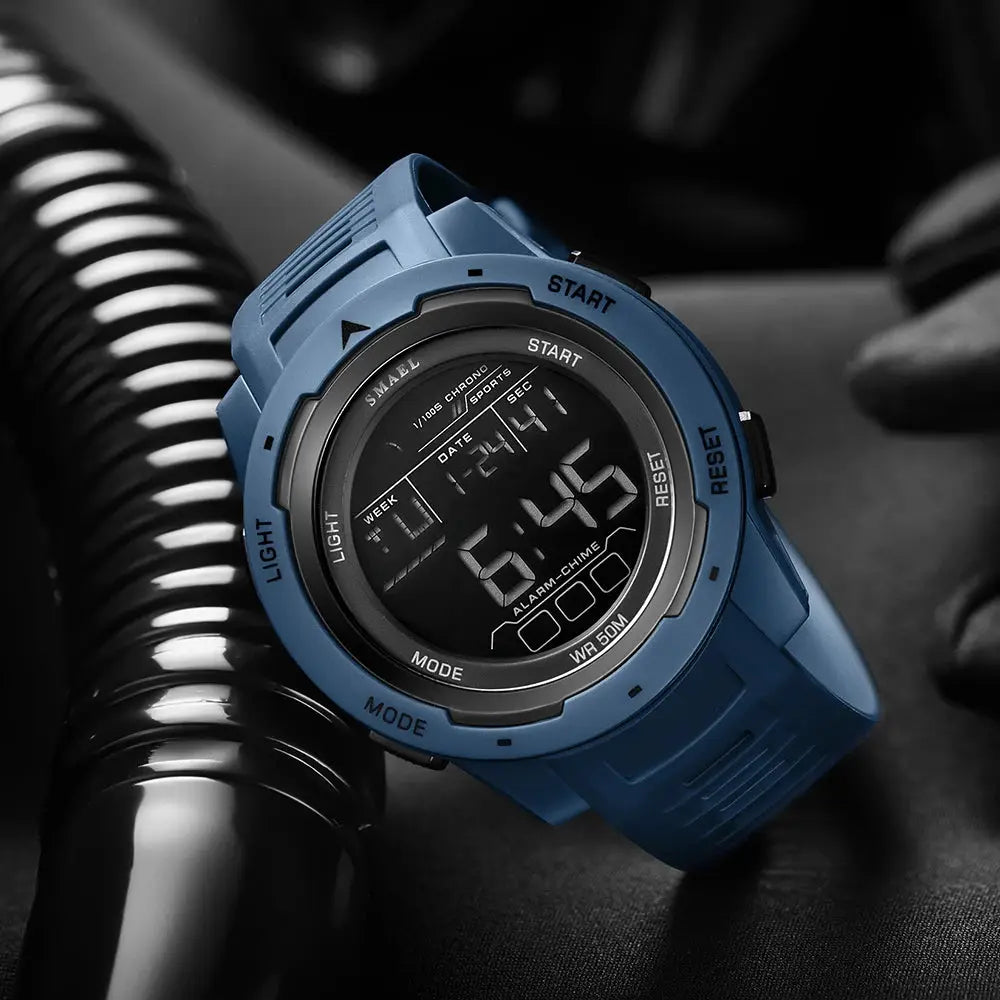 SMAEL 8105 Digital Watch For Men 50 Meter Waterproof Sports LED Backlight Stopwatch