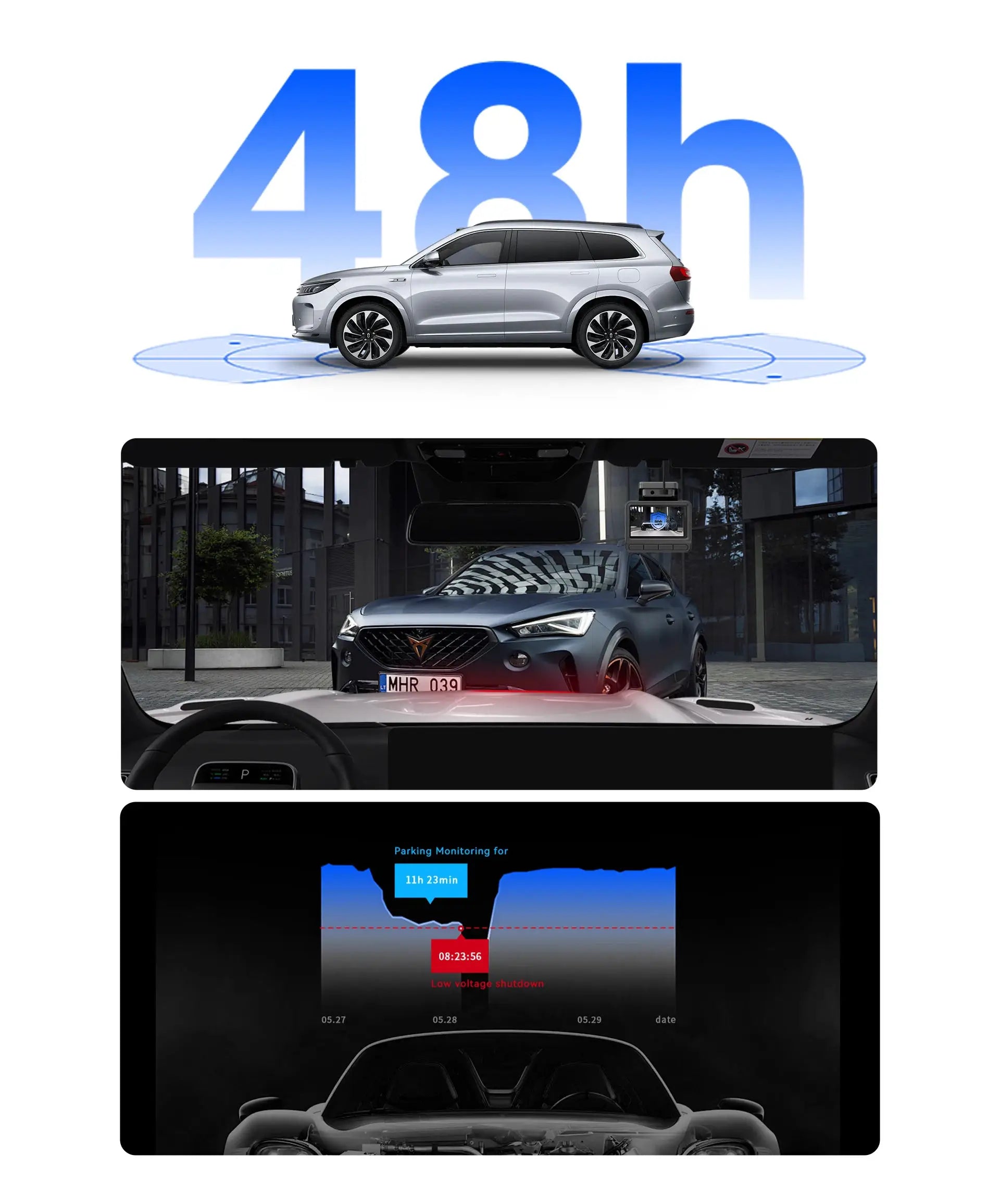 DDPAI Dash Cam Z50 Pro 4K UHD dual-channel car DVR with 3-inch IPS display, GPS, ADAS, Wi-Fi - Simples Market
