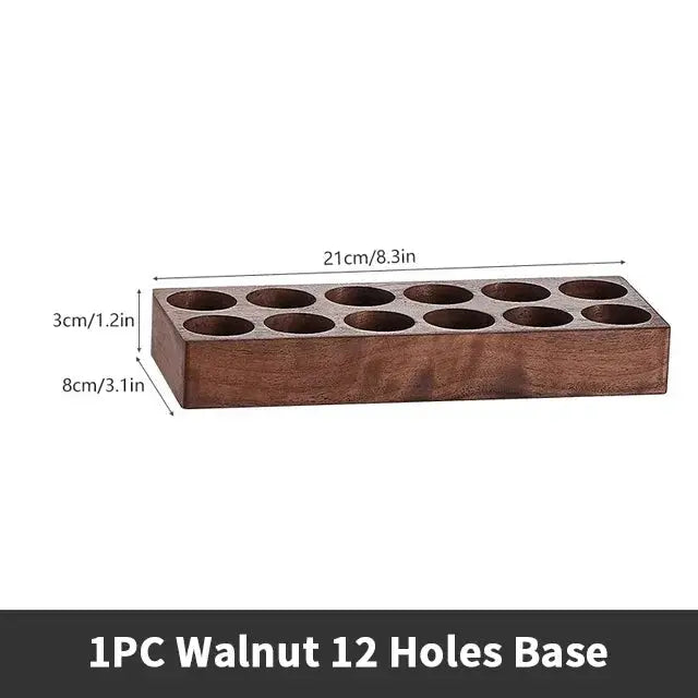 Coffeware Elegant Glass Coffee Beans Storage Tube Display Rack Set For Single Dose Espresso Accessory And Barista Tool