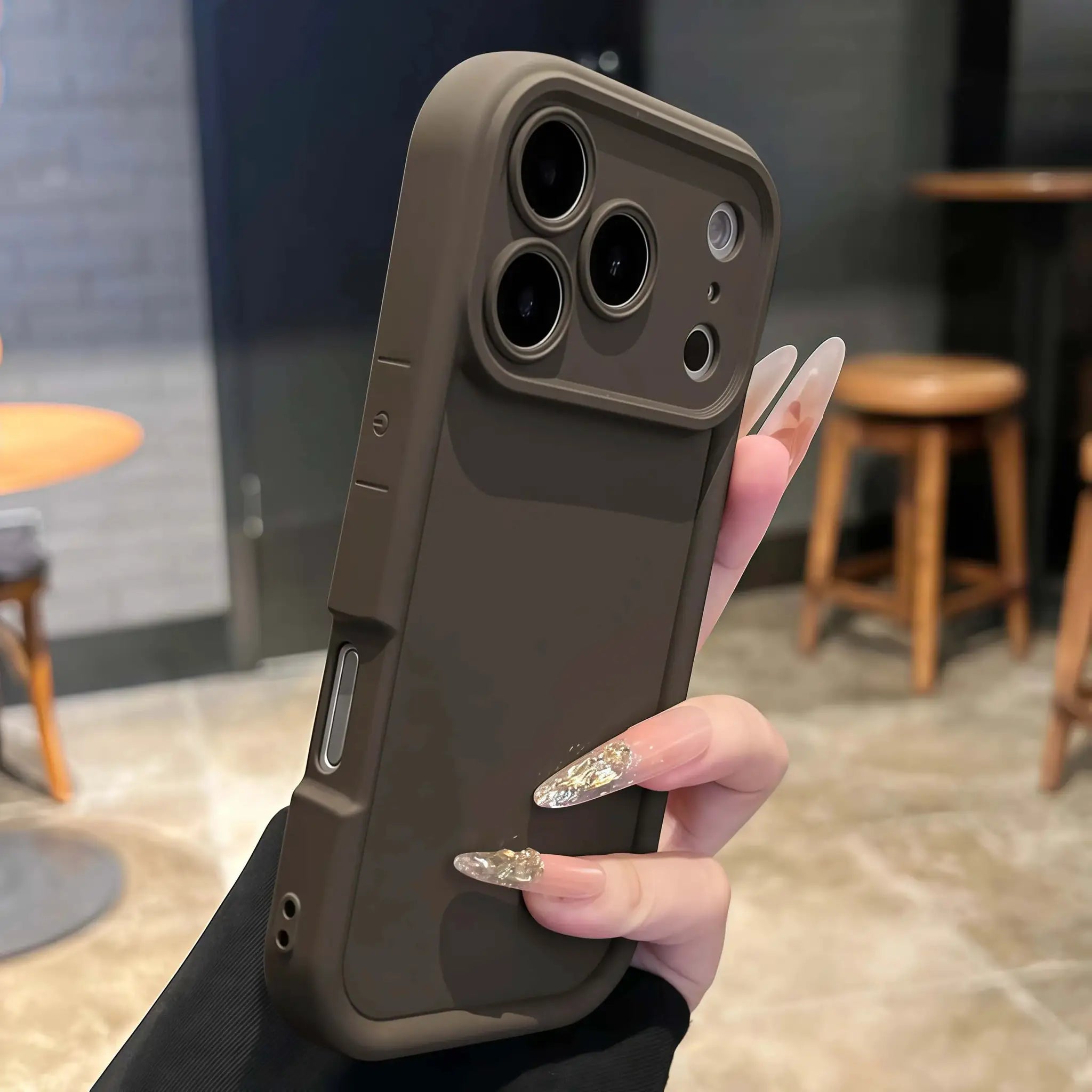 Pure Colour Thickened Shockproof Case for iPhone 11 Through 17 Pro Max and Air Series with TPU Drop Protection