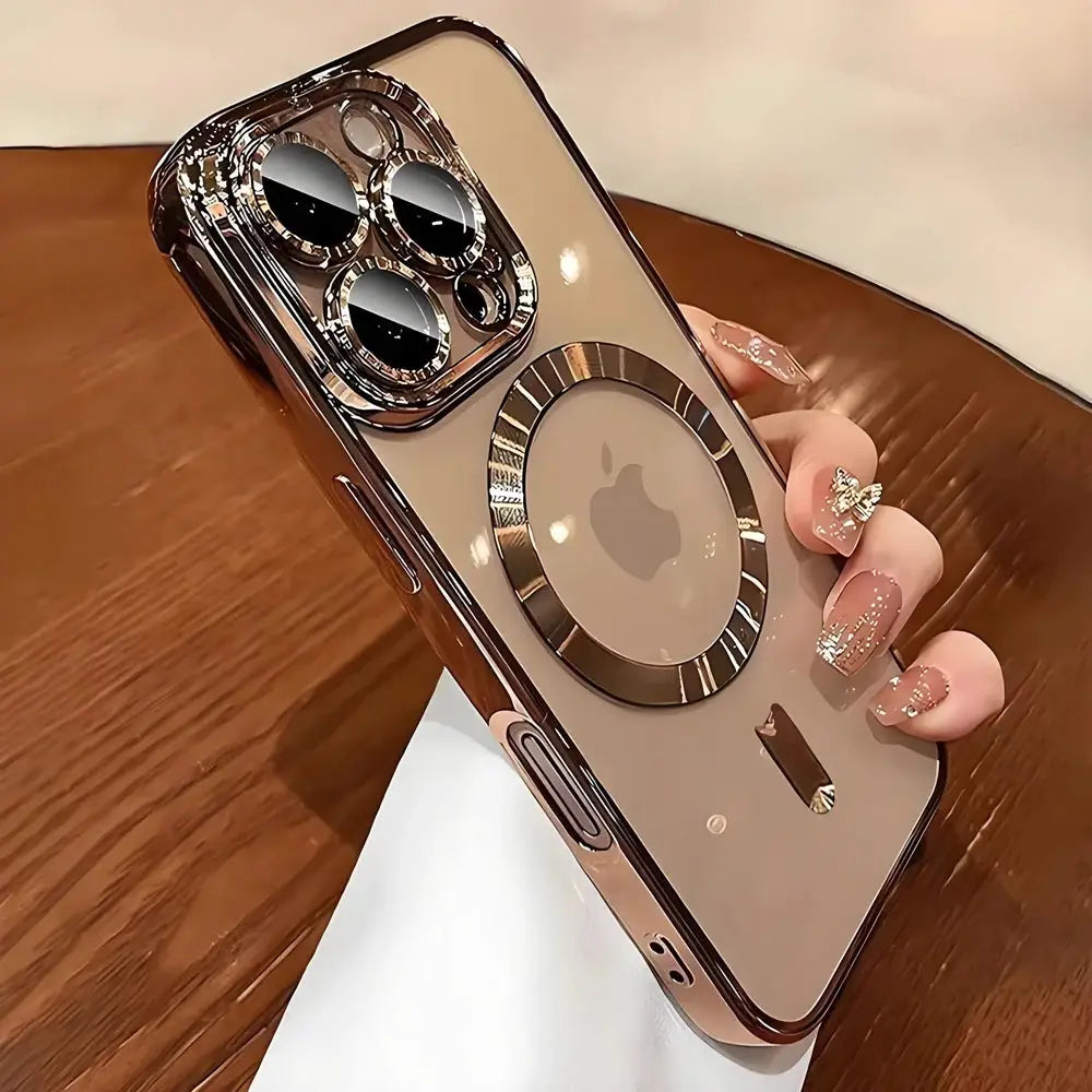 MagGuard Magnetic Plating Camera Lens Protection Case for iPhone MagSafe Full Lens Coverage 11 Through 17 Pro Max Plus