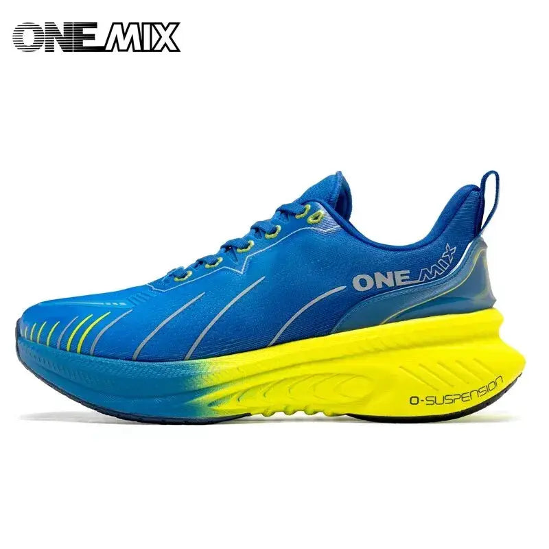 ONEMIX Cushioning Running Shoes For Men And Women Lace Up Heavy Runners Non Slip Outdoor Athletic Sneakers
