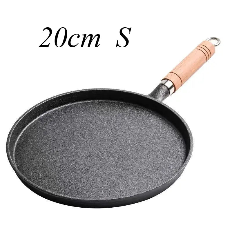 IronCraft 26cm Cast Iron Frying Pan Uncoated Natural Nonstick For Eggs Pancakes Crepes And Steaks On Gas Or Induction