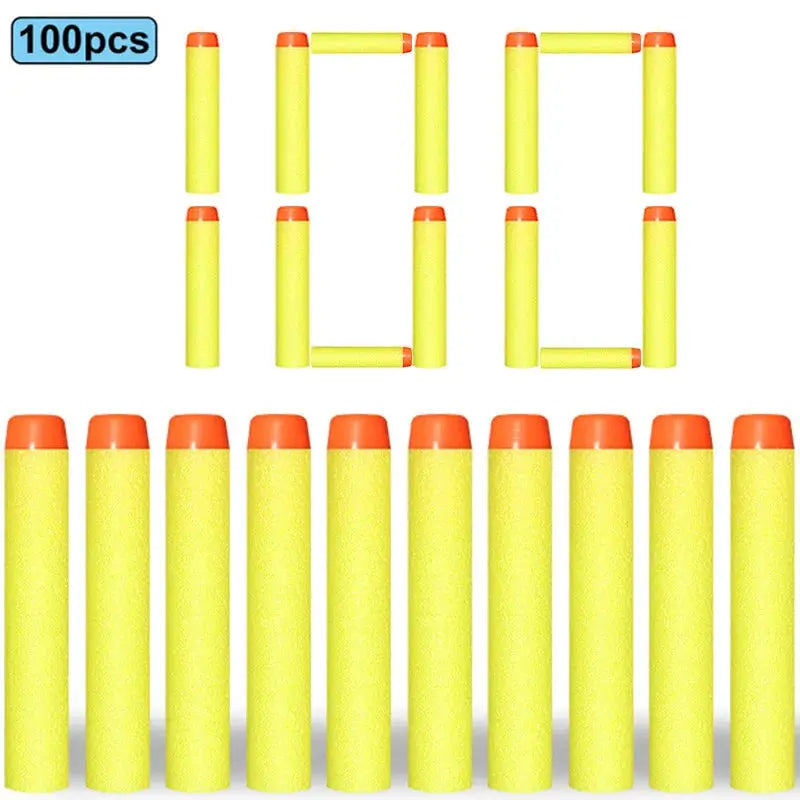 7.2cm EVA Foam Darts 100 Pieces Refill Rounds for Nerf N Strike Blasters Round Head Safe Play