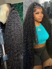 Burmese Raw 250 Density 30 Inch Deep Wave Curly HD Lace Front Wig 13x6 13x4 Glueless Closure For Women Human Hair