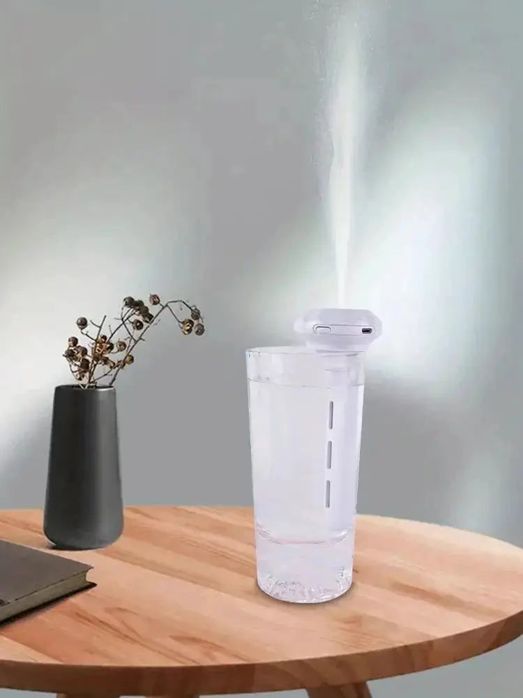 Super Quiet Portable Mist Humidifier Adjustable Length for Office Bedroom Car Travel No Water Bottle Needed Enhances Air