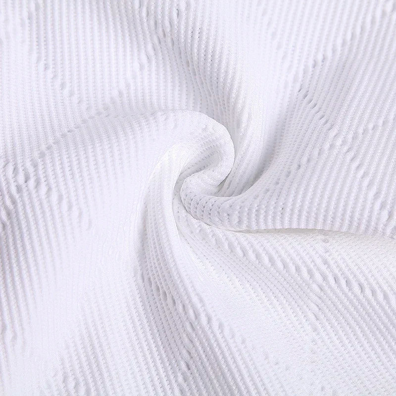 Men's waist cincher body shaper in white ribbed fabric by Simples Market
