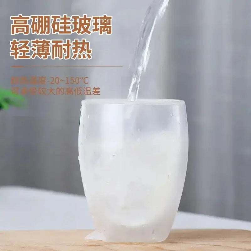 Heat Resistant Double Wall Borosilicate Glass Cup 80-650ml Transparent Insulated Mug Set For Coffee Tea Beer Water Gift