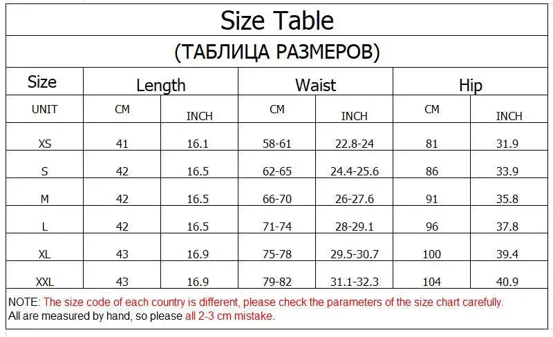 ZOKI plaid women pleated skirt size table with waist, hip and length measurements XS–XXL