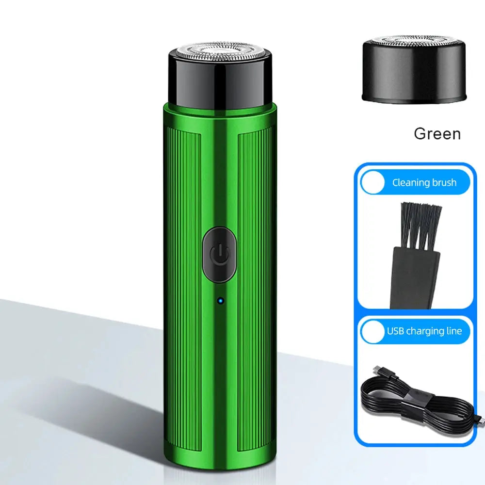 Apex Mini Electric Shaver Rechargeable Portable Turbine Rotary Razor For Face And Body Travel