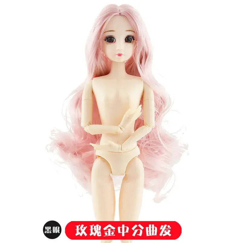 30cm Fashion Doll 1 By 6 BJD with 3D Eyes Long Wig Makeup Princess Baby Doll for Girls DIY Toy