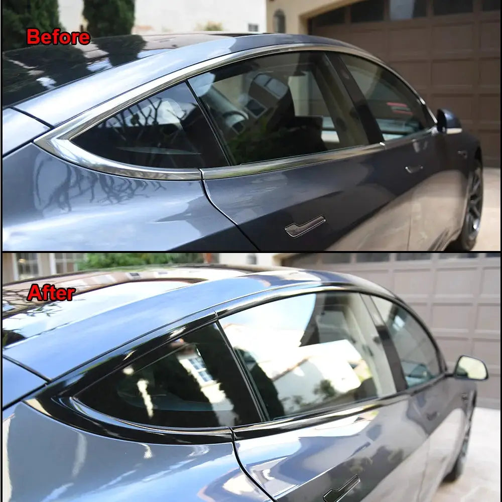 Glossy Black Vinyl Wrap Stripes Set 3 5 7 10 cm Chrome Delete Window Trim Film for Car Interior Hood Roof Pillar