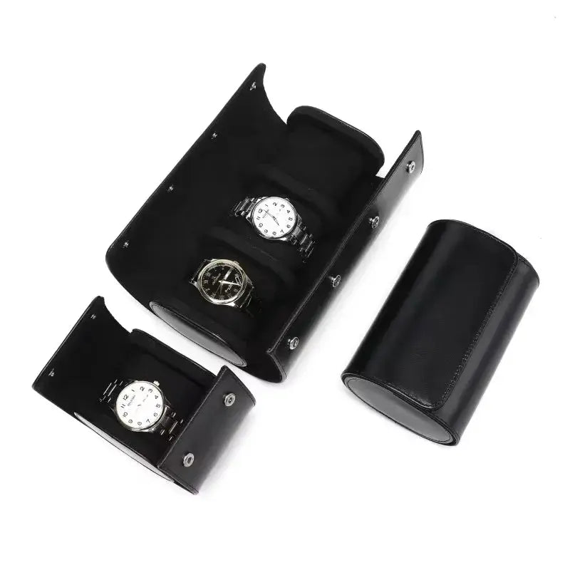 Embers Leather Watch Roll 1 2 3 slots Luxury Genuine Watch Storage Box Travel Bag Watch Case Gift Box Watch Pouch\]p;
