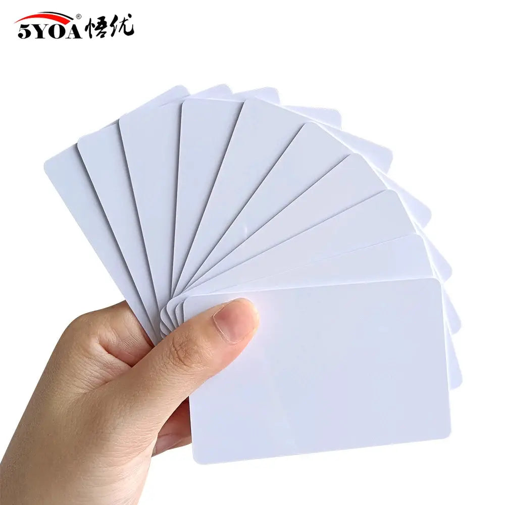 Blank white RFID cards, 10-pack, 13.56MHz S50, by 5YOA
