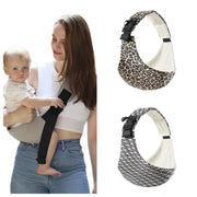 LumaBaby Leopard Pattern Front Hug Baby Carrier Ergonomic Waist Stool For Comfortable Outings Up To 20 Kg