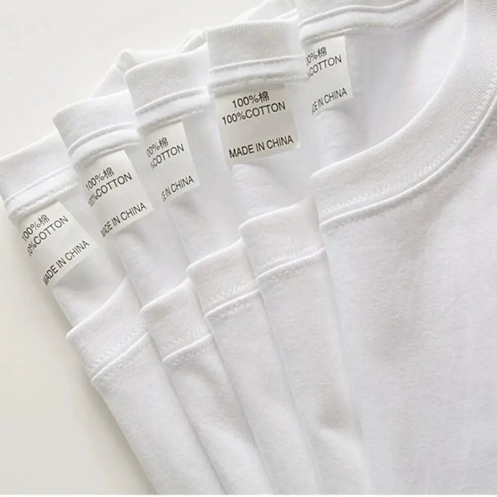 2 Pack 100 Percent Cotton Solid T Shirts Unisex Short Sleeve White Tees Casual Breathable Loose Fit Round Neck