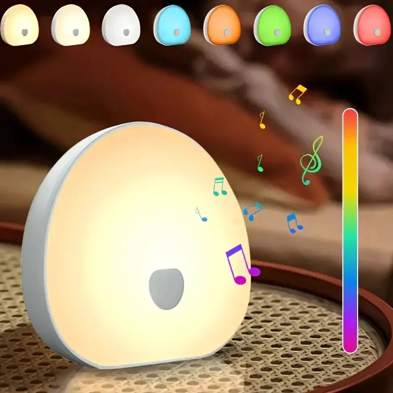 New white noise night light with 7 color ambient light effects