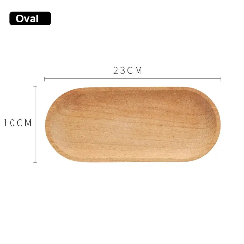 Walnut Wood Tray Rectangular Serving Plate Japanese Inspired