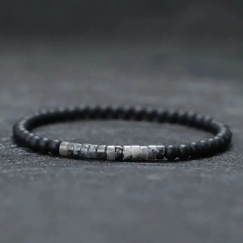 New Minimalist 4mm Bead Bracelet Unisex Onyx Stone Bracelet For Meditation Yoga Strand Small Beads - Simples Market