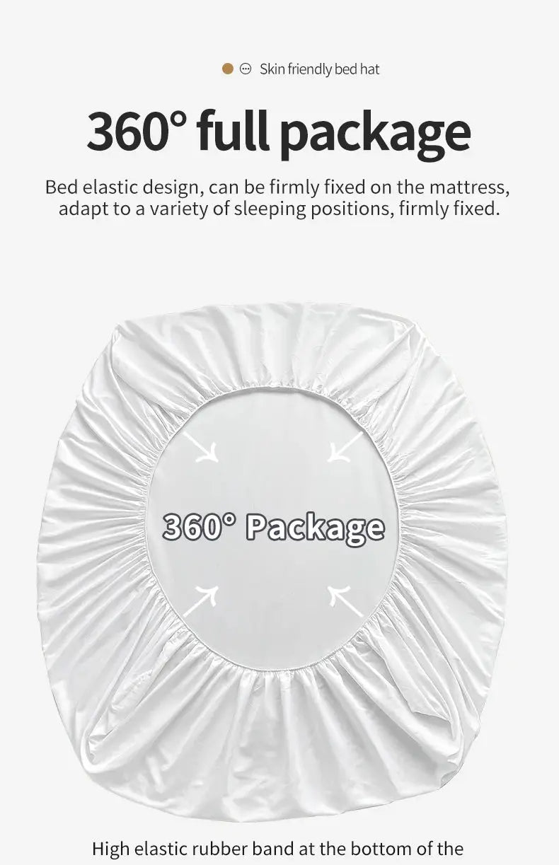 Simples Market 1pc fitted bed sheet with elastic anti-slip band, white solid color, fits single to king beds