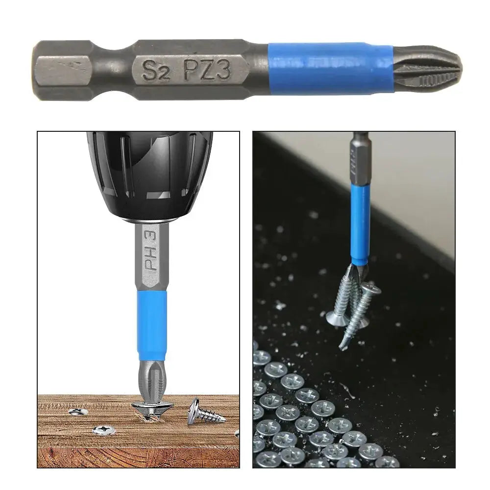 6 Piece Hexagonal Handle Anti Skid Electric Screwdriver Woodworking Cross Screwdriver Tool Set PH1 PH2 PH3 PZ1 PZ2 PZ3