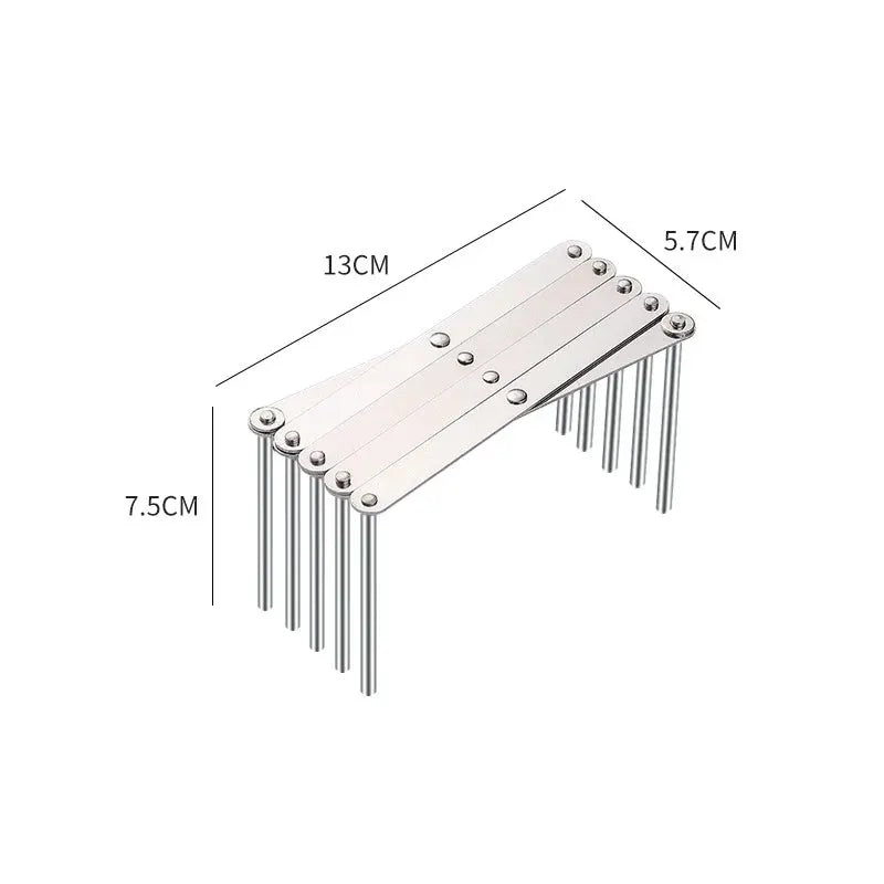 Foldable Stainless Steel Dish Drain Rack For Kitchen Drying Organizer Shelf For Plates Cups Pots