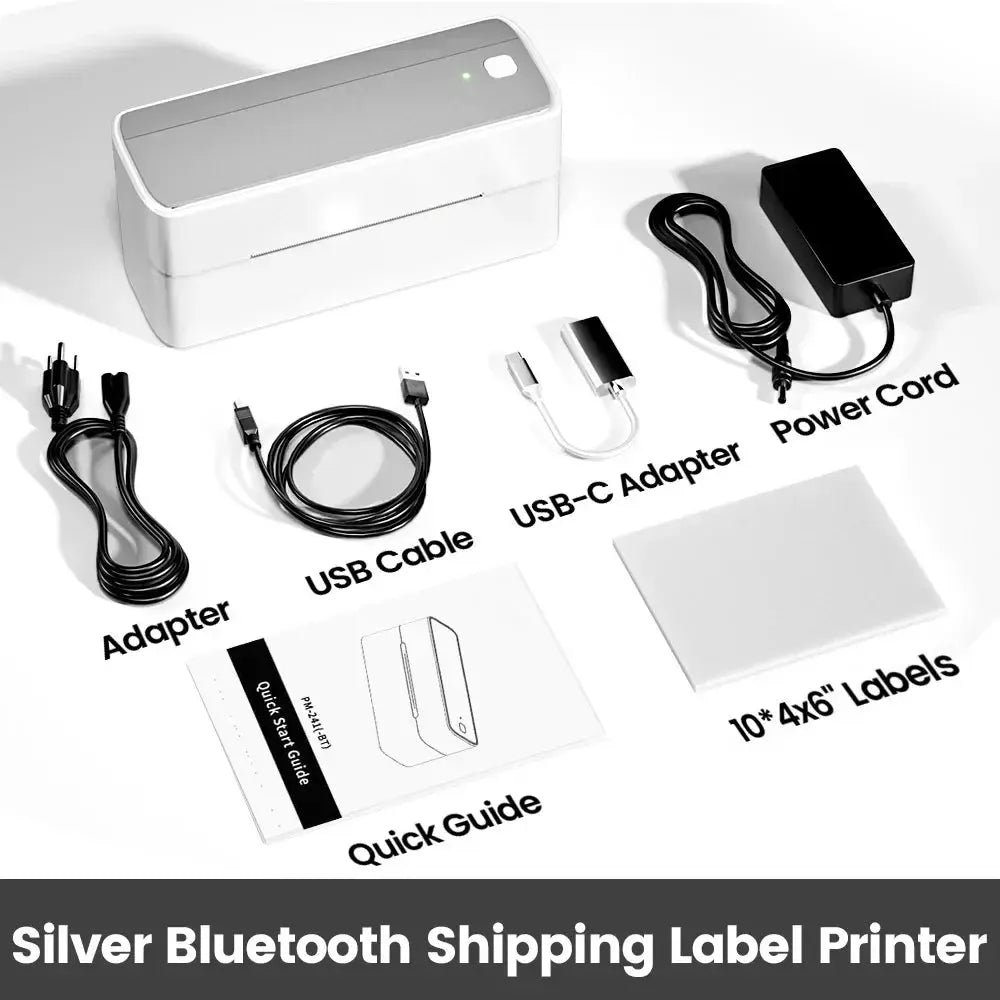Phomemo 241 Bluetooth Thermal Label Printer 4x6 for iPhone Android Mac