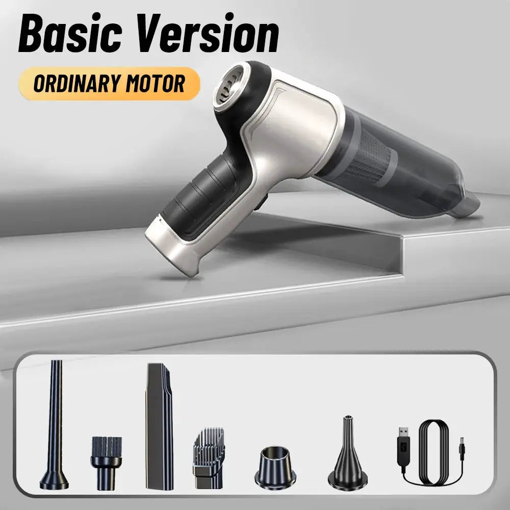 Simples Market car vacuum cleaner, wireless handheld with 95000Pa suction and multiple attachments