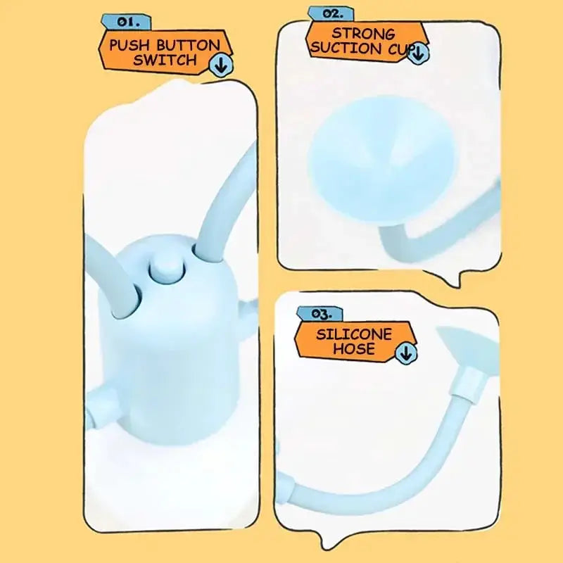 Changeable Shape Night Light by Simples Market, blue silicone-hose desk lamp with suction cup