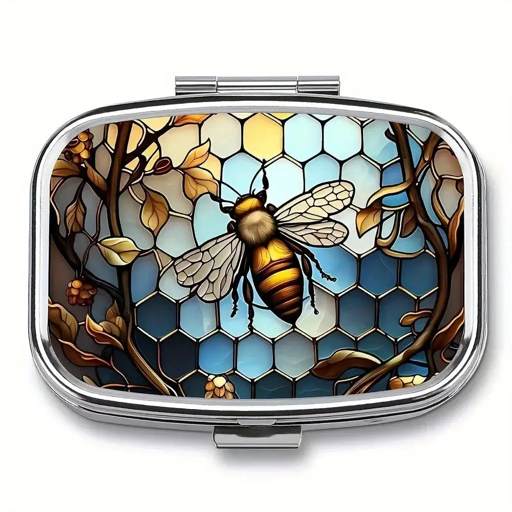 Colorful Travel Pill Box Jewelry Organizer Metal Case Compact Portable Medicine Box For Small Items