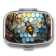 Colorful Travel Pill Box Jewelry Organizer Metal Case Compact Portable Medicine Box For Small Items