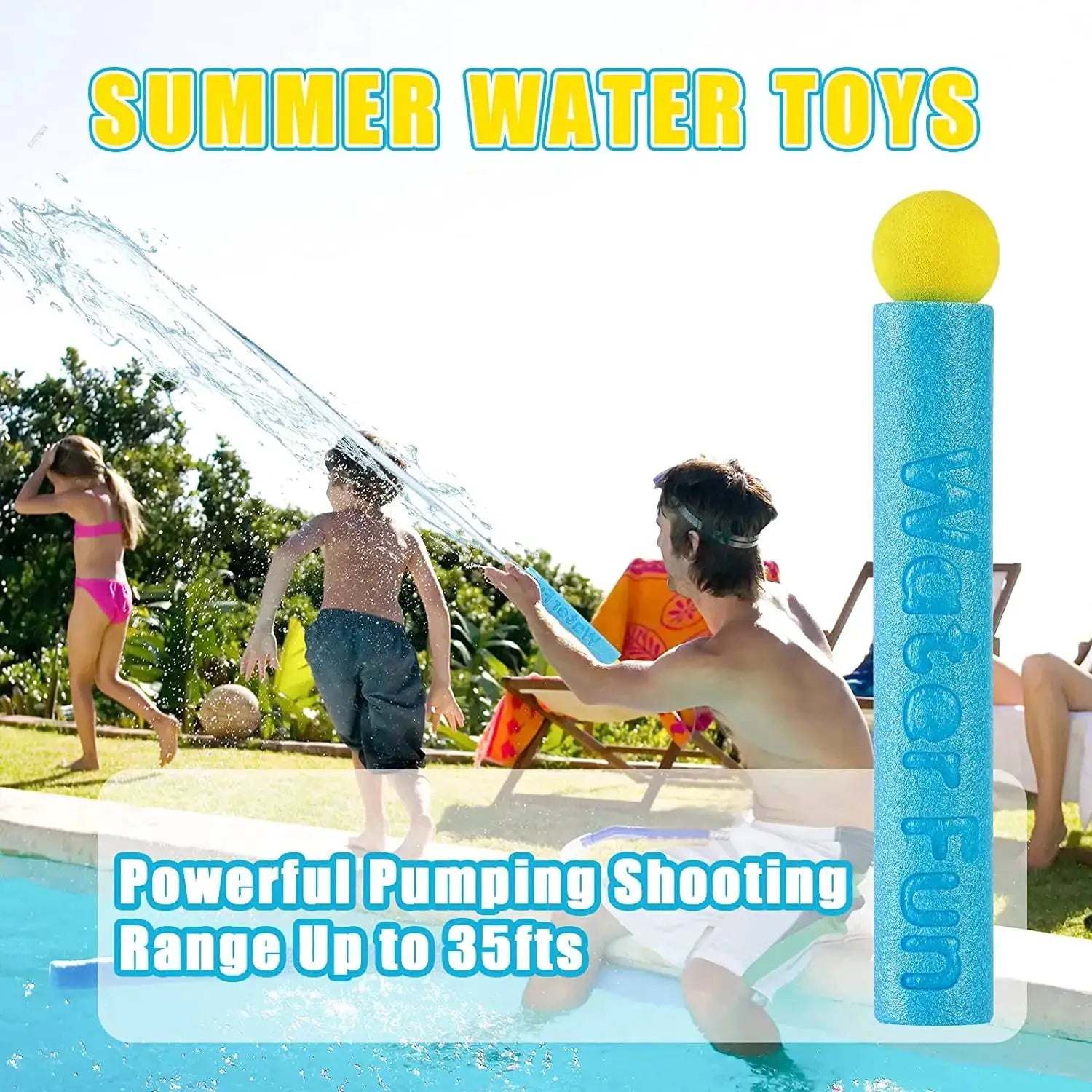 10 Pack Water Guns for Kids Summer Foam Water Gun Toys Squirter Soaker Blaster for Pool Beach Games