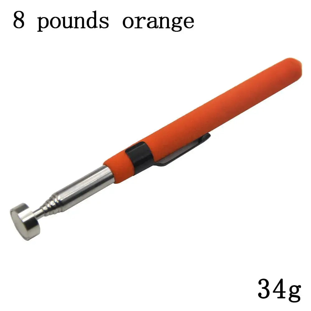 8 Pound Magnetic Retractable Pickup Tool Orange Portable Multifunctional Extractor Pen For Automotive Repair