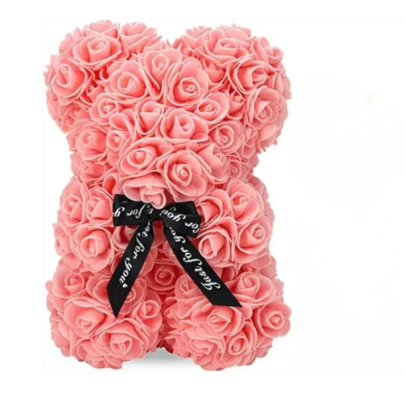 2026 Eternal Rose Teddy Bear Gift With Artificial Flower For 520 Mom Mothers Day Valentines Day Anniversary Decor