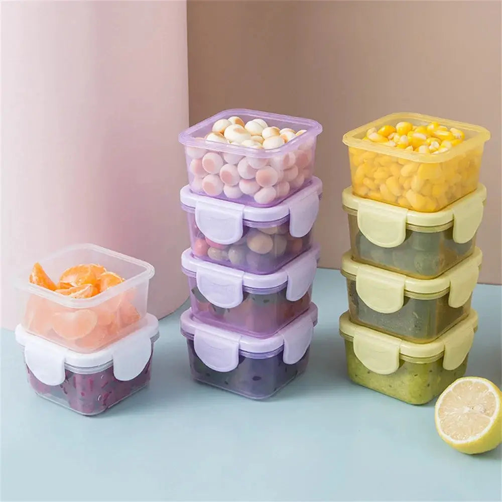 SmartSeal Mini Food Storage Containers Set With Leakproof Lids For Airtight Freshness On The Go
