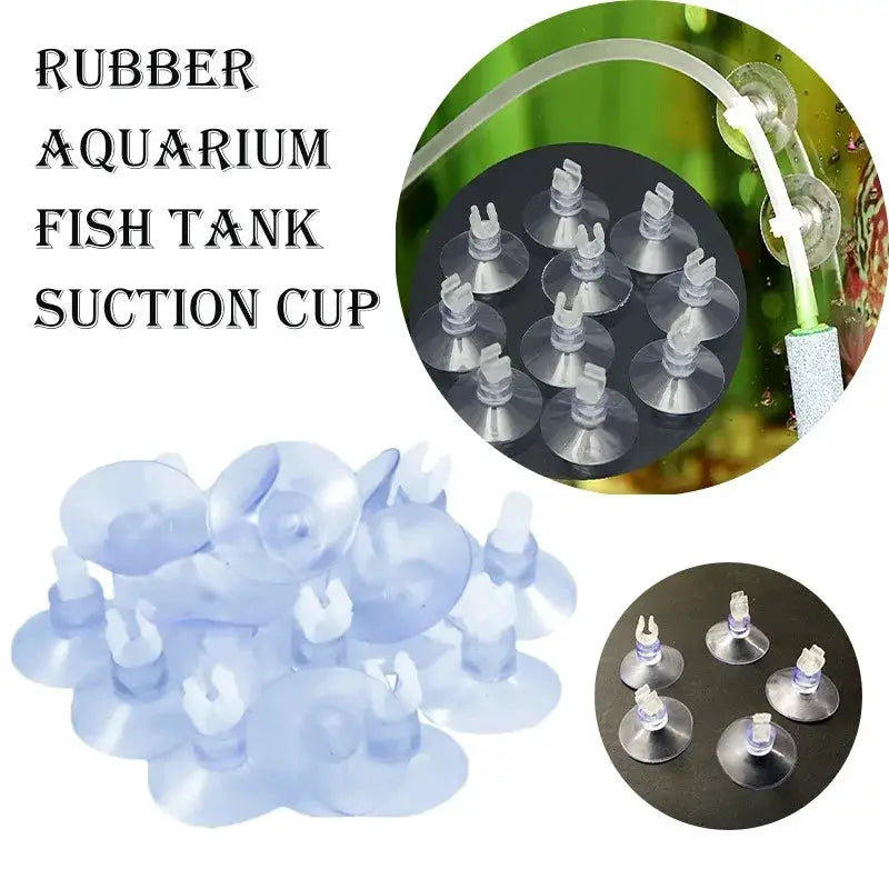 Rubber Aquarium Suction Cup Holders For Air Hoses And Oxygen Tubes 5 Or 10 Pack Durable PVC