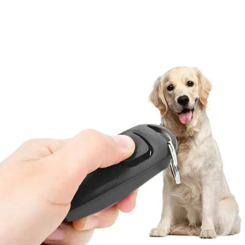2-In-1 Dog Clicker And Training Whistle With Key Ring For Puppy Training And Barking Control