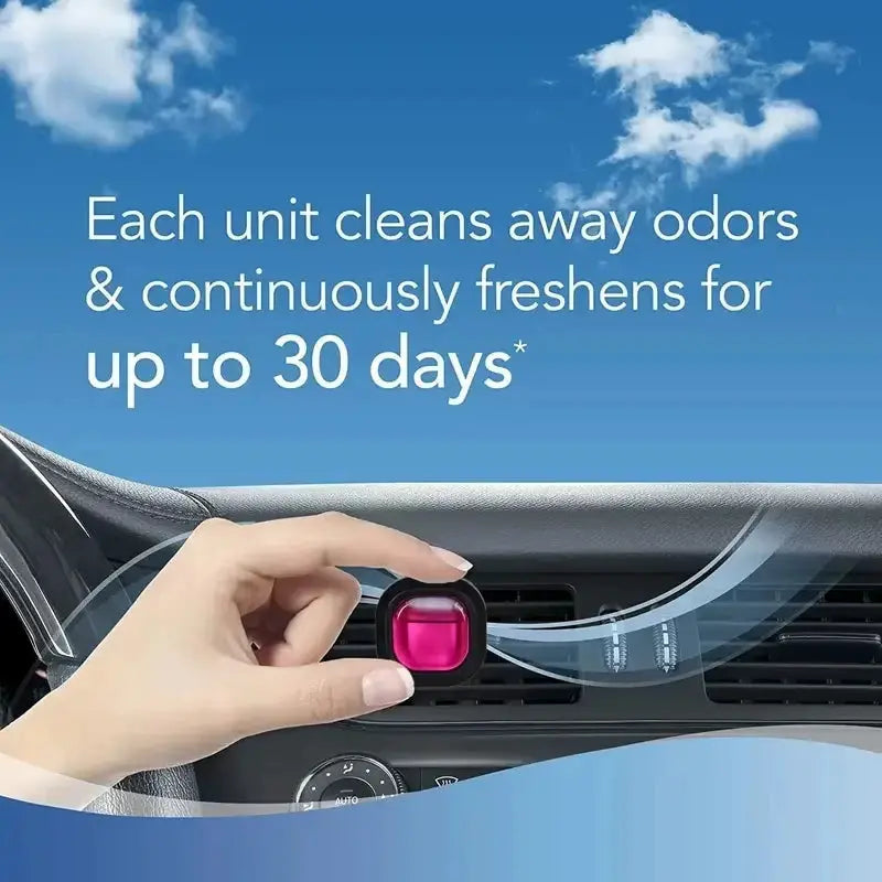 Long-Lasting Car Air Freshener Vent Clip With Essential Oil Scent Odor Eliminator Alcohol-Free 0.14oz