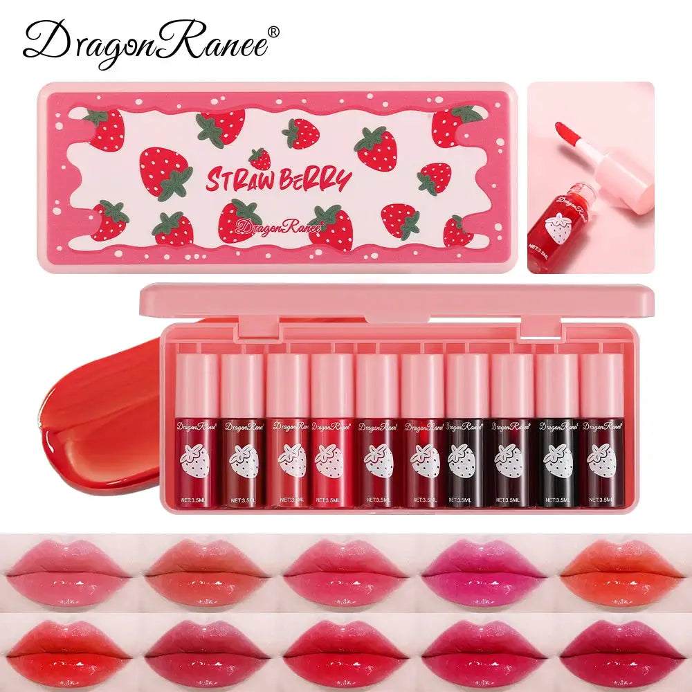 10 Pack Water Stain Lipstick Set Hydrating Lip Lotions With Long Lasting Color Film Non Fading