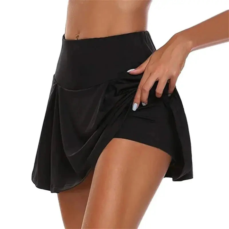 DF Activewear Summer Women Sprints Tennis Dance Fitness Quick Dry High Waist Mini Skirts For Summer Sports
