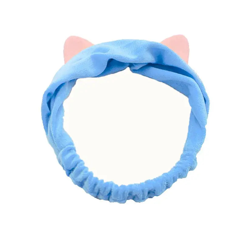 BambooBloom Rabbit Ear Headband Soft Bamboo Fiber With Elastic Strap For Washing And Makeup
