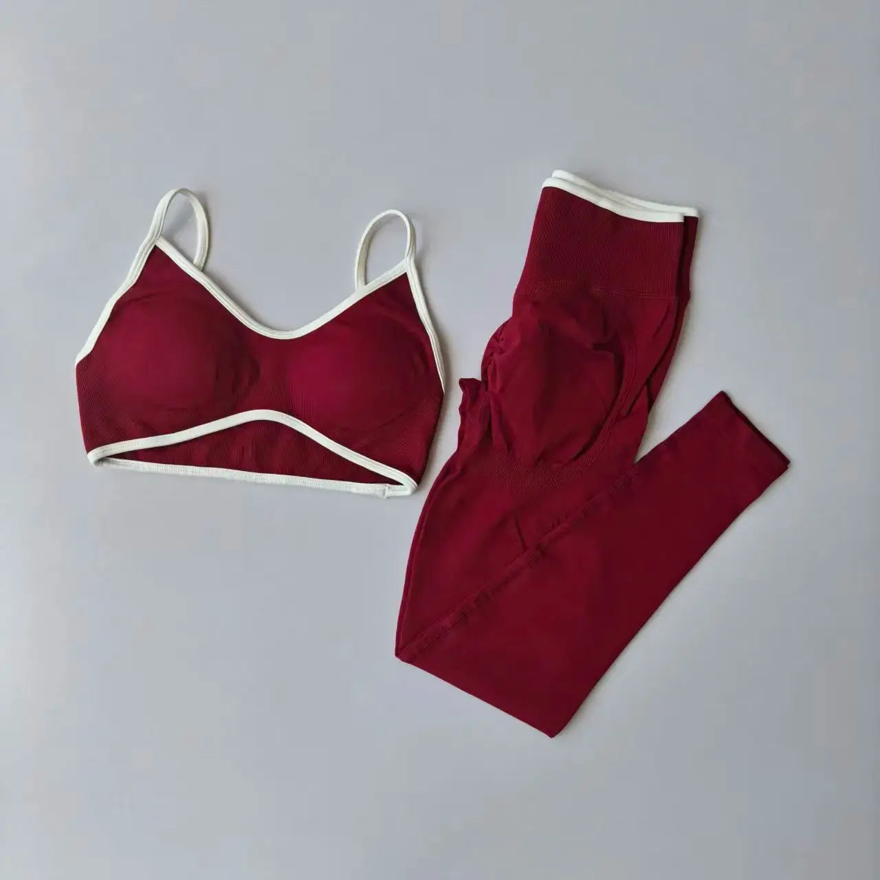 FlexiFit Seamless 2 Piece Legging Set For Women Strappy Sports Bra High Waist Sculpt Leggings Breathable Comfort