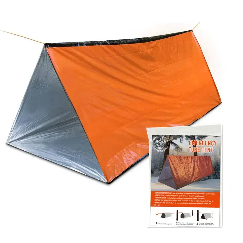 Emergency Tube Tent For Two People Waterproof Windproof Portable Camping Shelter For Outdoor Adventures
